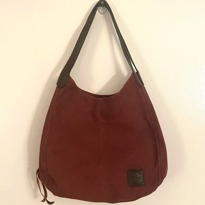 Anniston Canvas Hobo - Brick Red Canvas Shoulder Bag by modern + chic